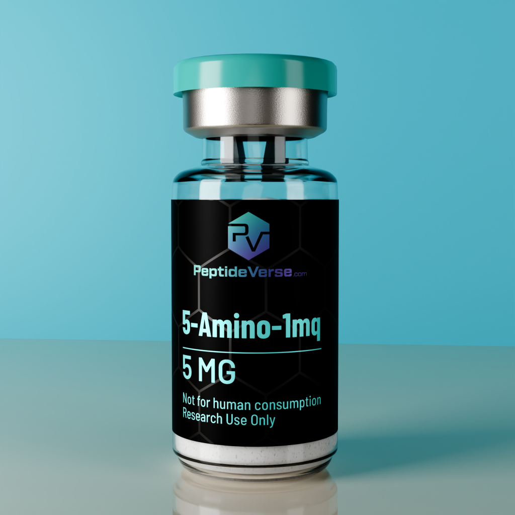 5-Amino-1MQ 5mg peptide vial by PeptideVerse – research-use-only product image